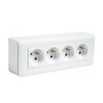 Legrand Mosaic kit 4 prise de courant complet saillie