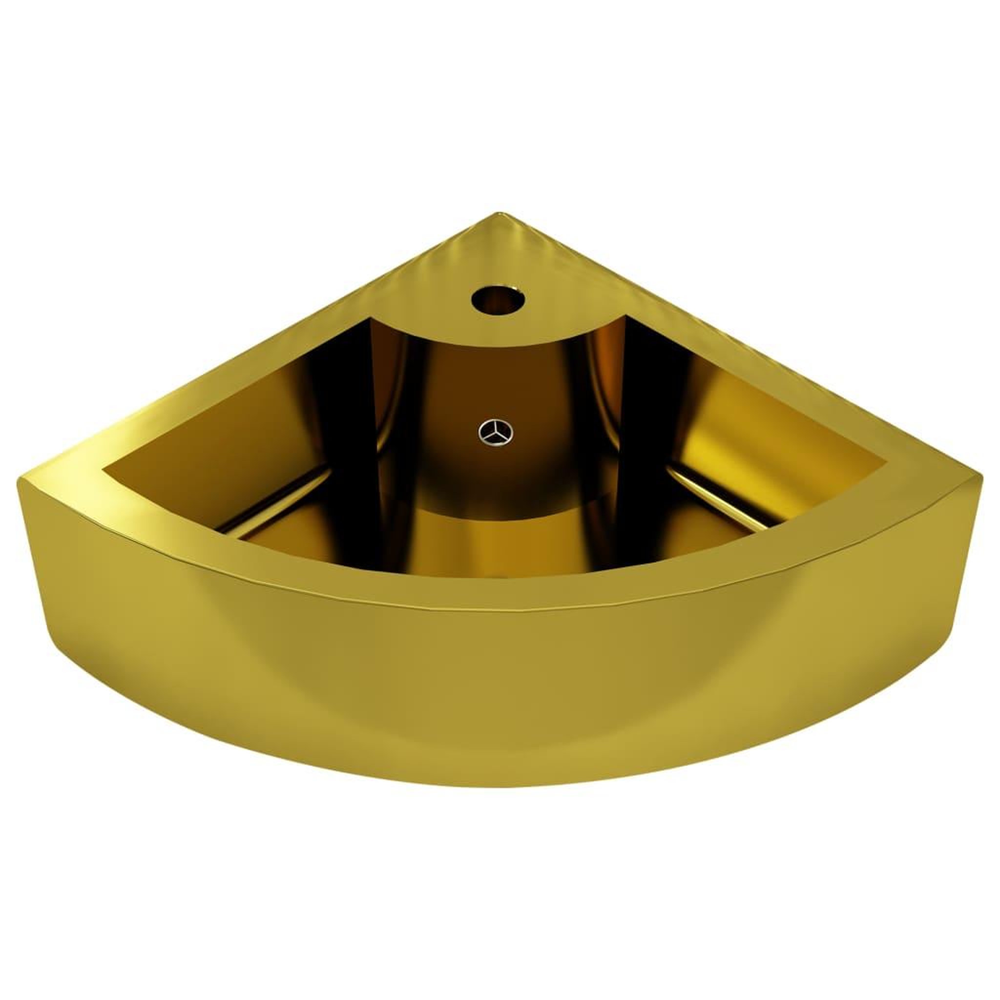 Voir la diapositive 3 : VIDAXL Lavabo avec trop-plein 45x32x12,5 cm Ceramique Dore
