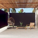 VIDAXL Auvent lateral retractable Noir 200x600 cm