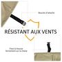 Voir la diapositive 6 : OUTSUNNY Housse de protection chaises de jardin empilables bâche étanche 70L x 90l x 115H cm oxford haute densité 600D beige café