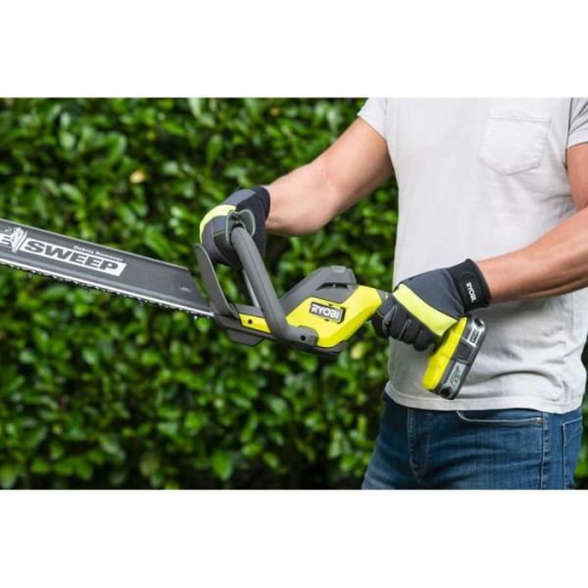 Voir la diapositive 4 : Ryobi RYOBI - Taille-haies LINEA 18V ONE+ - design en ligne - lames 55 cm - écartement 24 mm - sans batterie ni chargeur - RY18HT55A-
