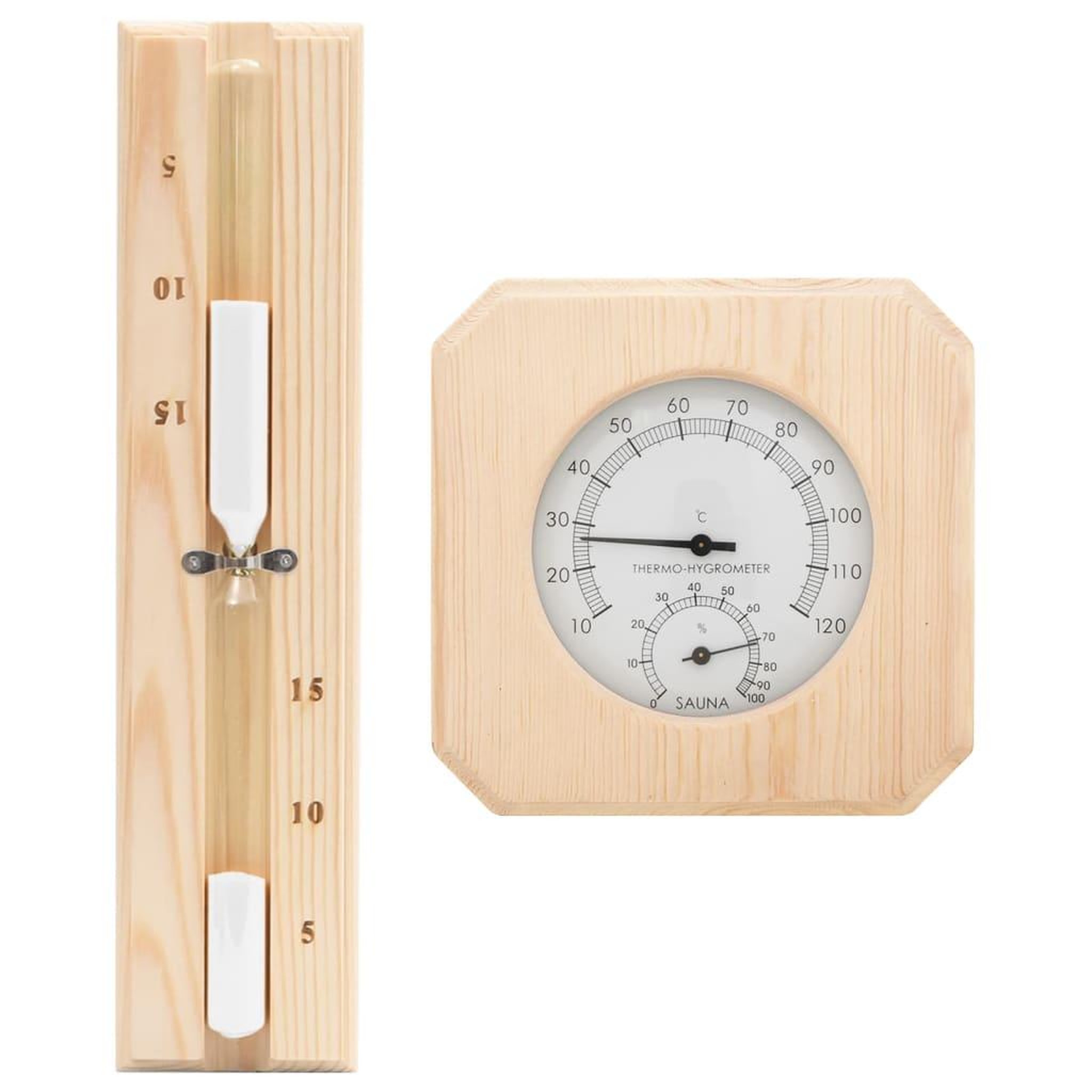 VIDAXL Ensemble 2 en 1 hydrothermographe et minuterie a sable de sauna