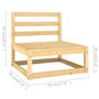 Voir la diapositive 6 : VIDAXL Canapes centraux de jardin coussins 2 pcs Bois de pin massif