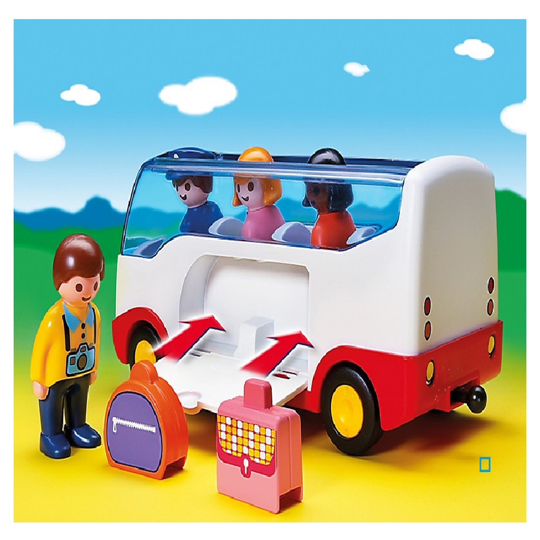 Voir la diapositive 3 : PLAYMOBIL 6773 - 1.2.3 - Autocar de voyage