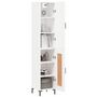 Voir la diapositive 3 : VIDAXL Buffet haut Blanc 34,5x34x180 cm Bois d'ingenierie
