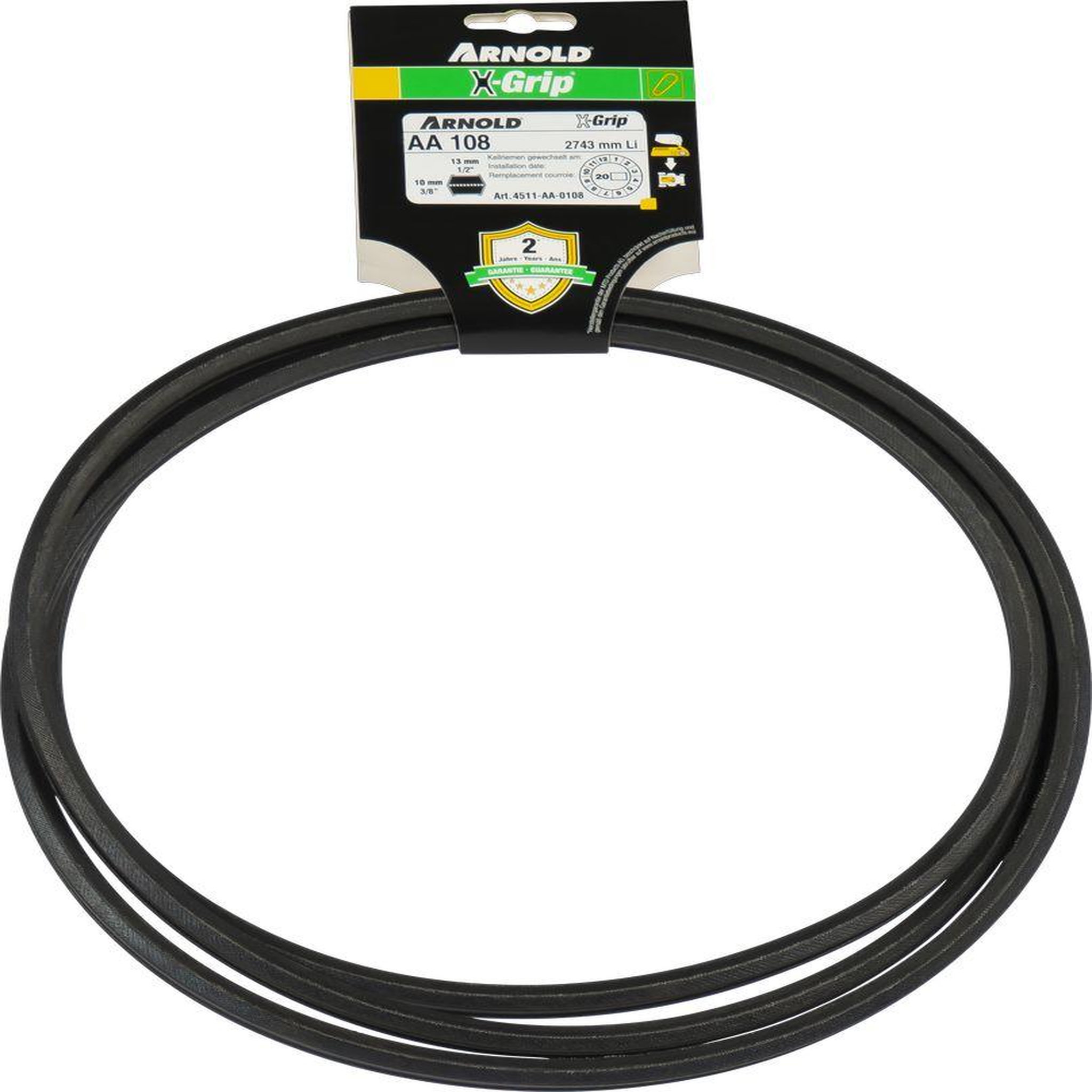 ARNOLD Courroie hexagonale x-grip de type aa 108