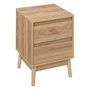 Voir la diapositive 1 : FIVE Table de chevet 2 tiroirs Liam en bois - Marron