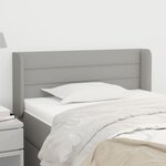 VIDAXL Tete de lit avec oreilles Gris clair 103x16x78/88 cm Tissu