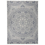 VIDAXL Tapis a tissage plat d'exterieur 200x280 cm Motif bleu