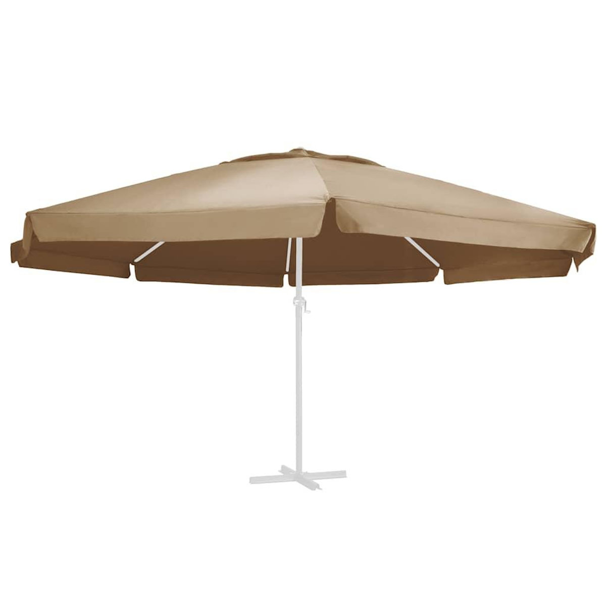 VIDAXL Tissu de remplacement pour parasol d'exterieur Taupe 610 cm