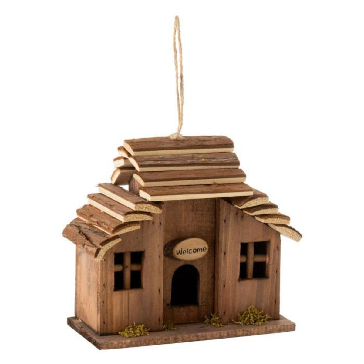 Paris Prix Nichoir Déco en Bois  Welcome  24cm Marron