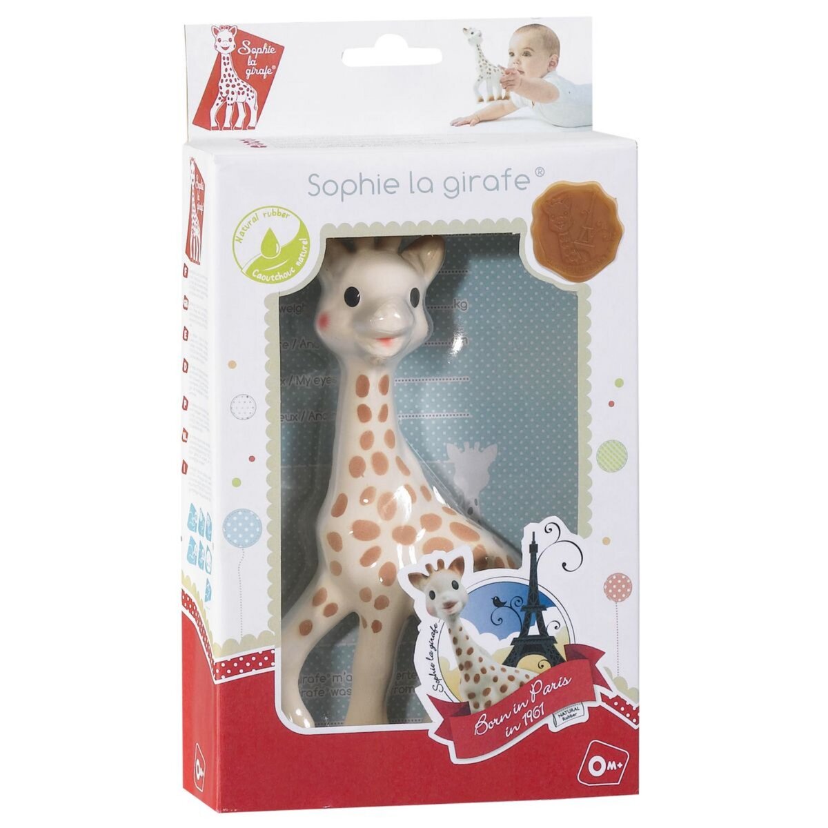 Coffret hochet + livre d'éveil Sophie la girafe Il était une fois