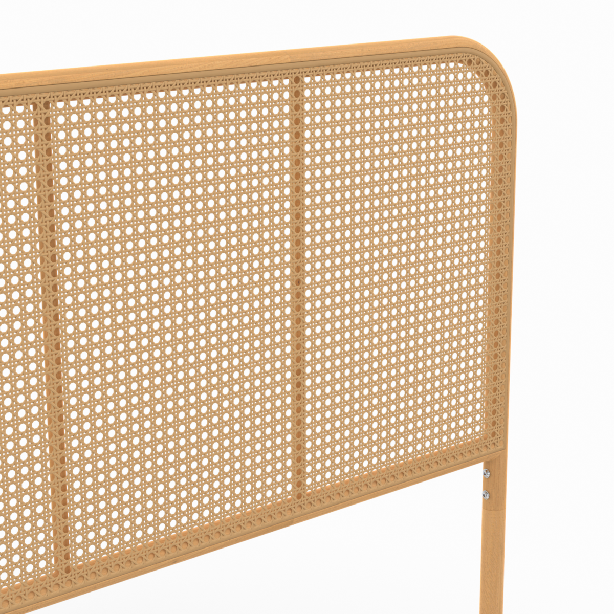 ID MARKET Tête de lit sur pied FLORA 160 cm façon cannage