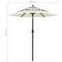 Voir la diapositive 6 : VIDAXL Parasol de jardin a 3 niveaux avec mat en aluminium sable 2 m