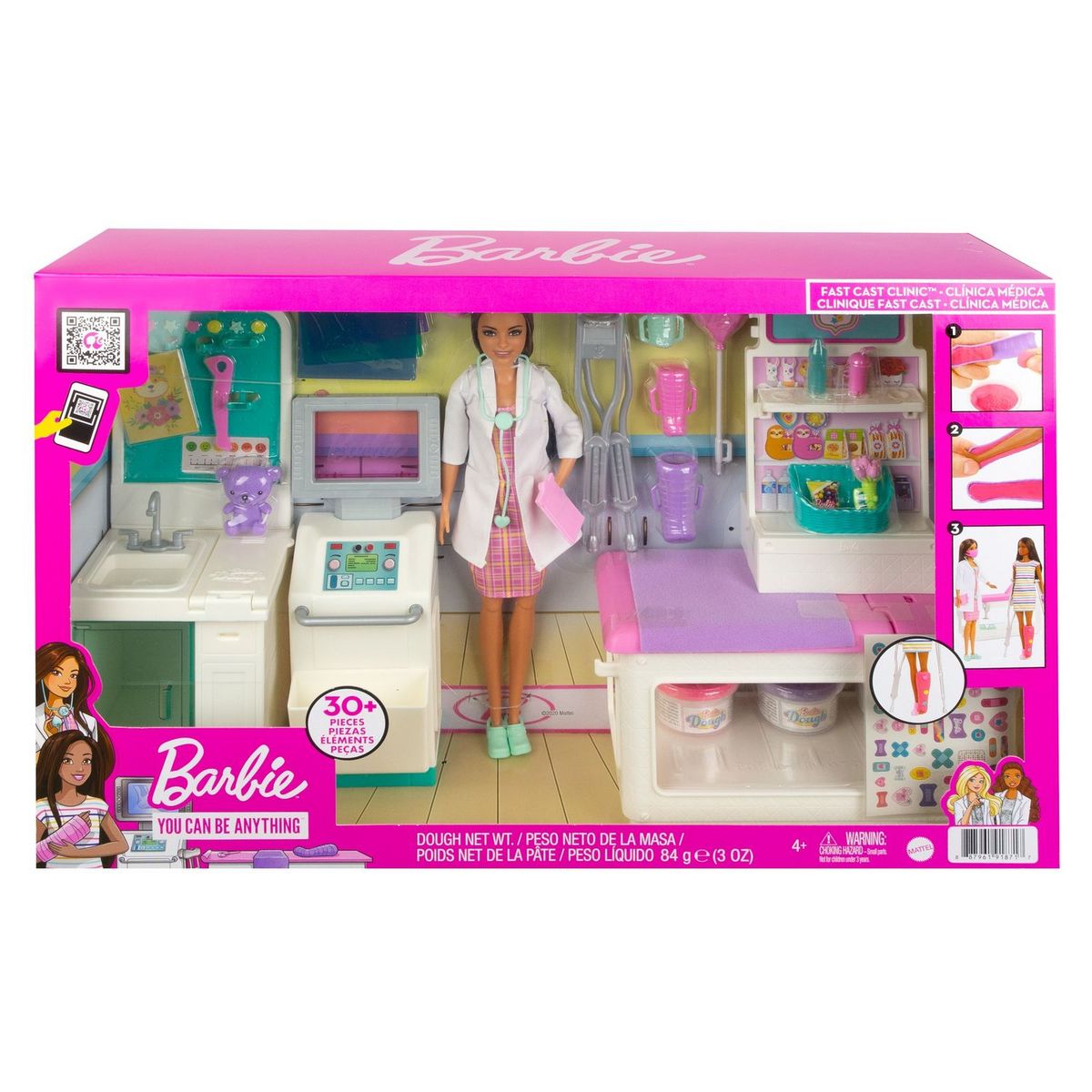 BARBIE  Coffret clinique de Barbie + poupée Barbie