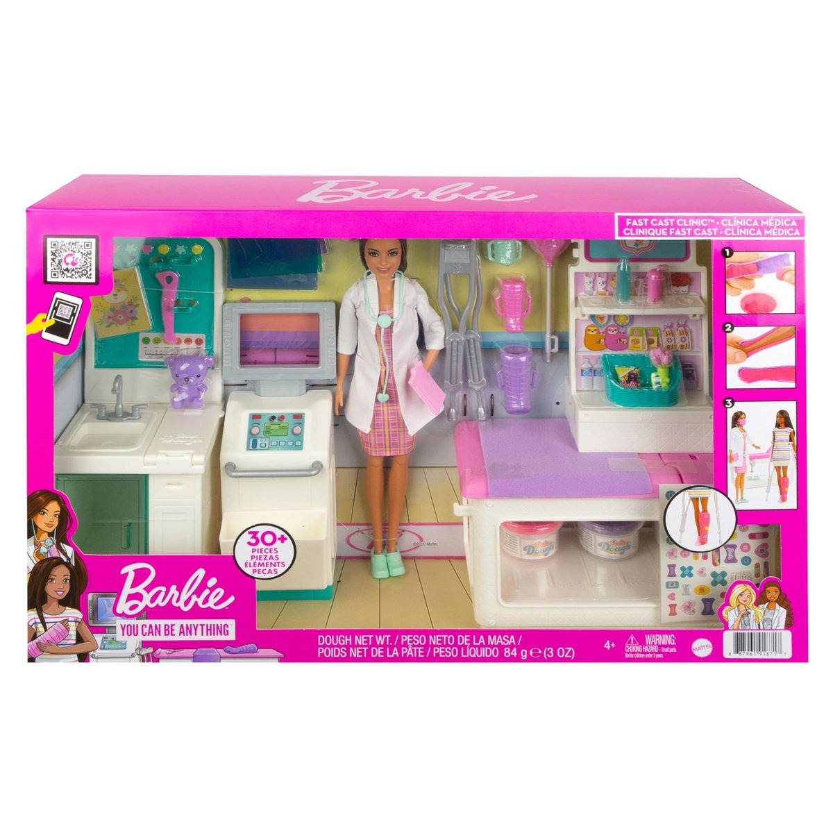 BARBIE  Coffret clinique de Barbie + poupée Barbie