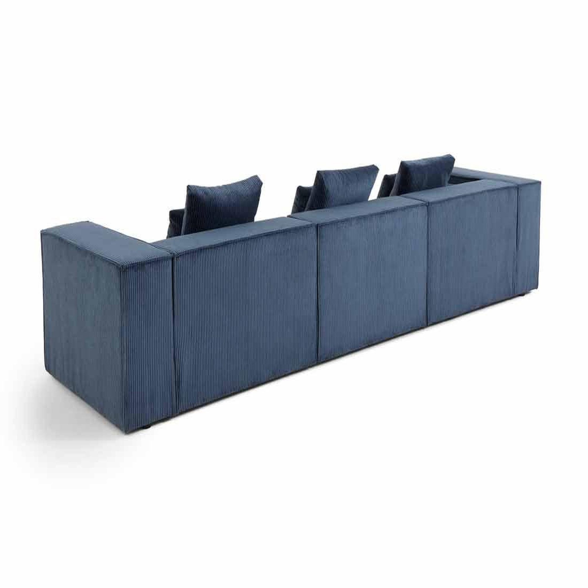 Voir la diapositive 4 : BEST MOBILIER Colombine - canapé modulable droit - 3 places - en velours côtelé