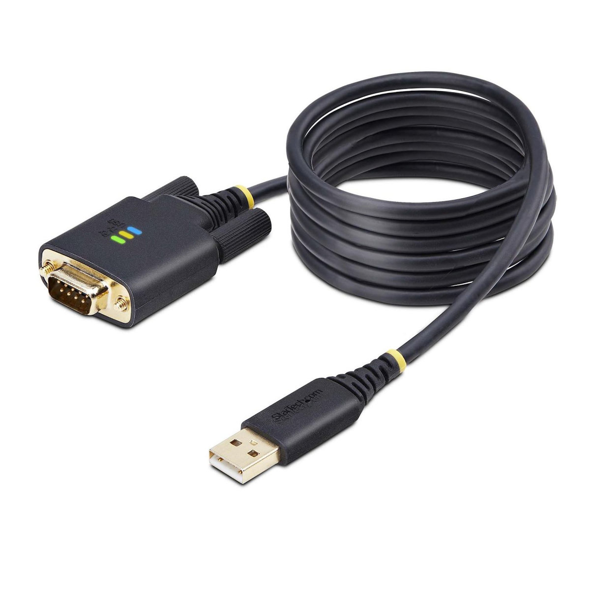 Startech StarTech.com Câble USB vers Série de 2m, Rétention COM, Vis/Écrous Interchangeables, Câble Adaptateur USB vers Série, USB-A vers DB9 RS232, FTDI IC, Protection ESD, Windows/macOS/Linux
