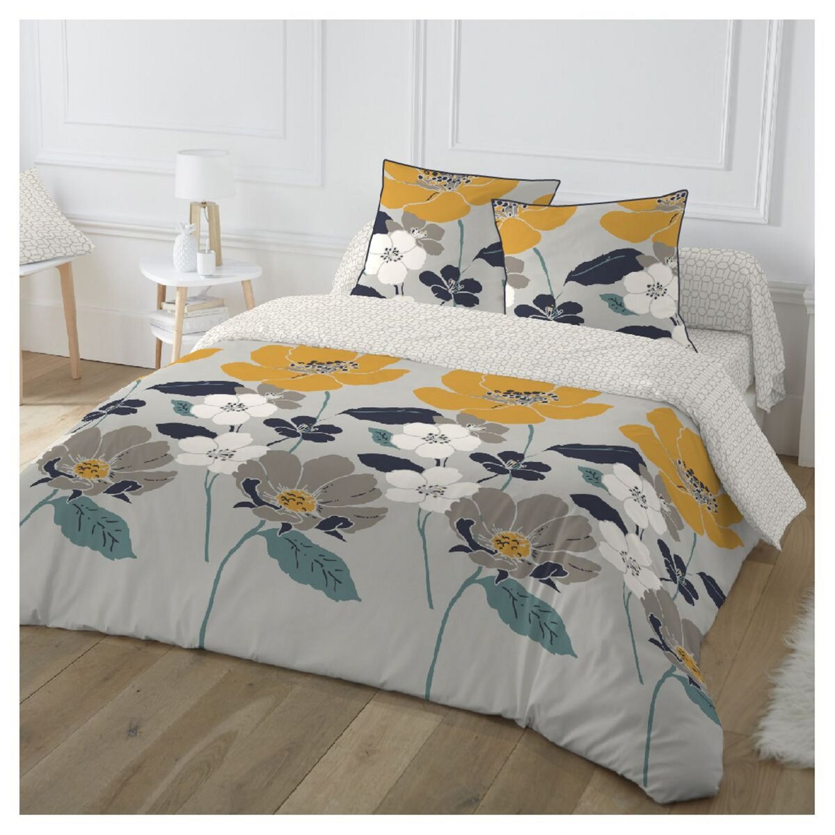 Parure housse de couette fantaisie en polycoton CHILI