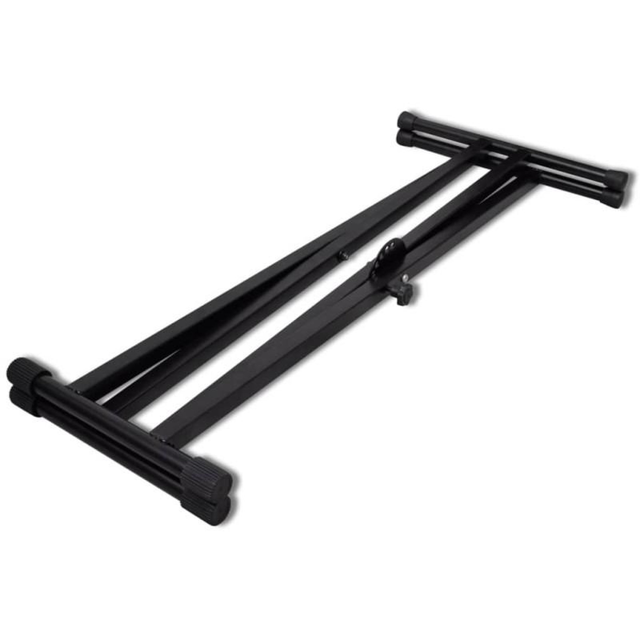 Voir la diapositive 3 : VIDAXL Support de clavier réglable double barre en X