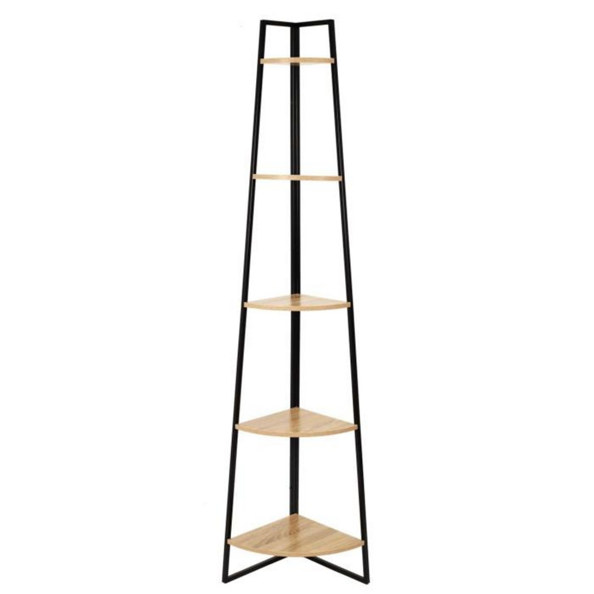 Paris Prix Étagère d'Angle Design  Petro  180cm Noir & Marron