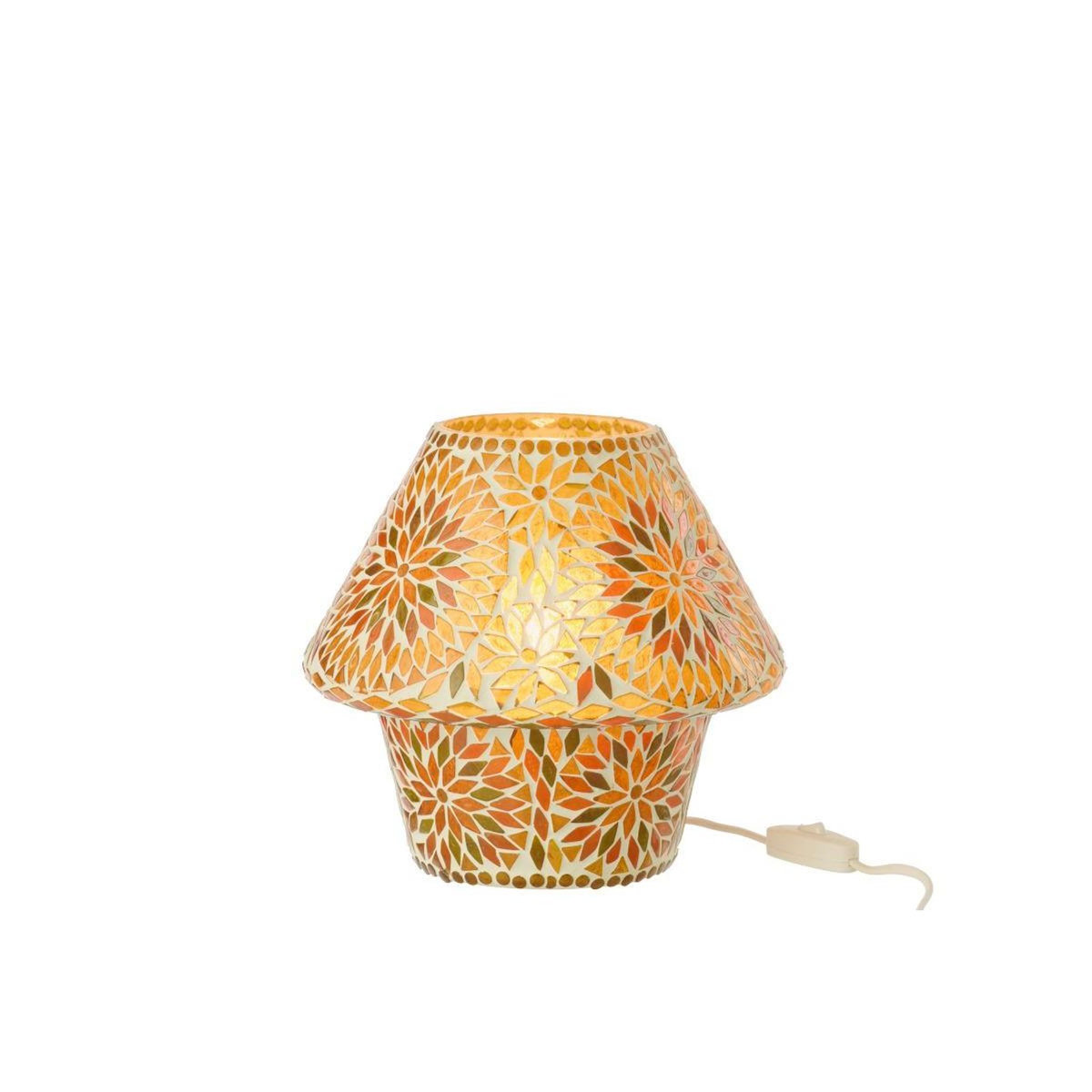 Paris Prix Lampe à Poser Mosaïque  Mari  24cm Marron & Orange