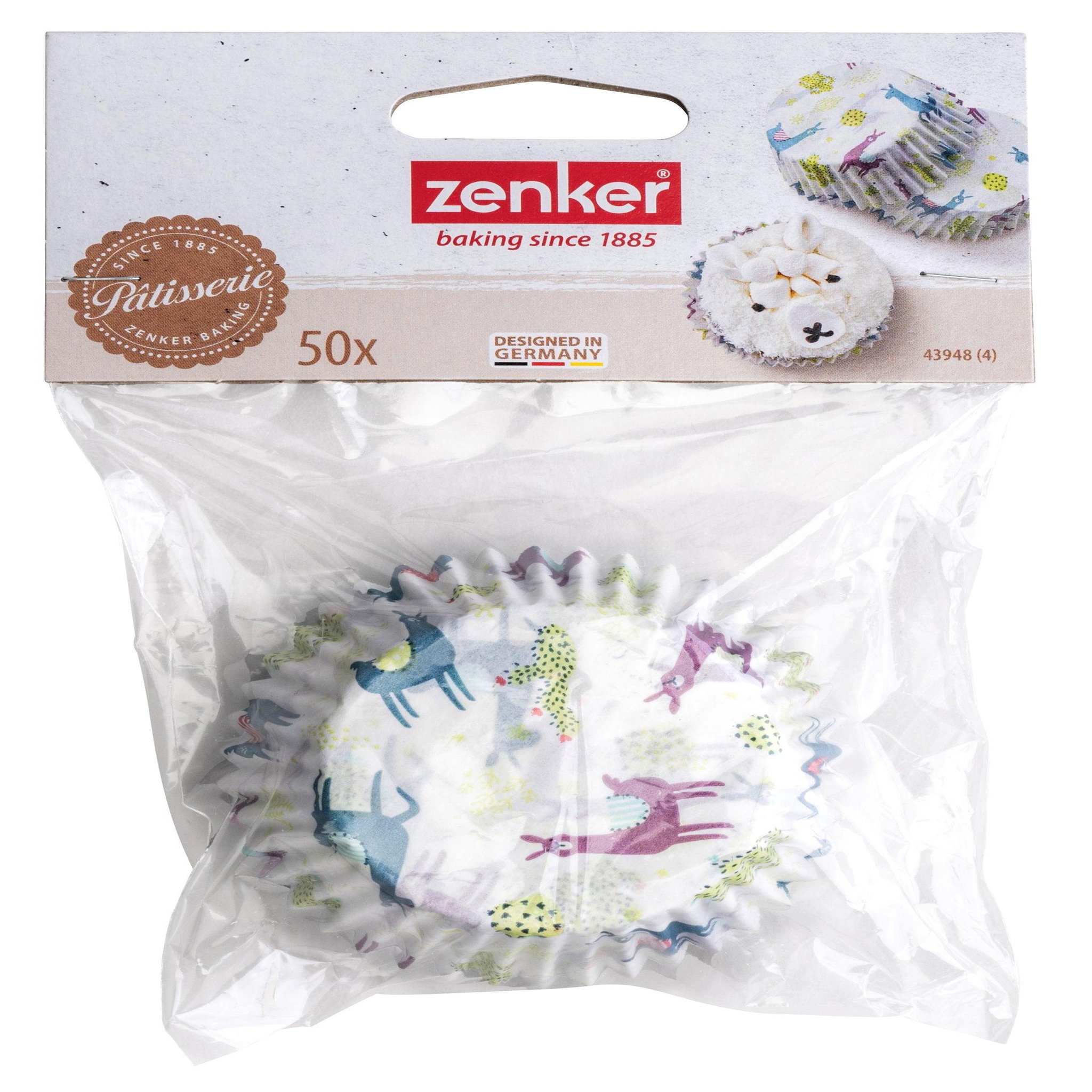 Voir la diapositive 4 : ZENKER Lot de 50 moules à muffins en papier motif lama et cactus 7 cm zenker smart pastry