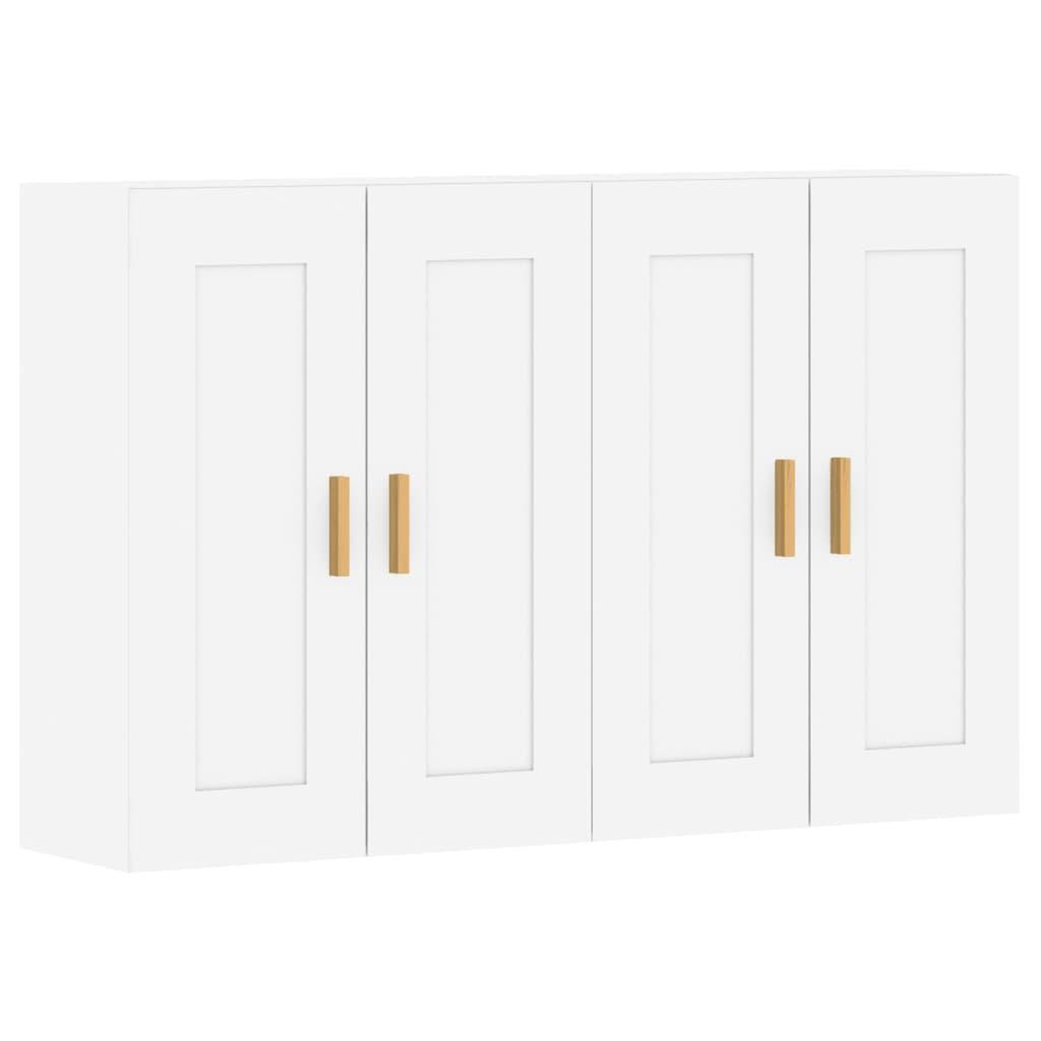 Voir la diapositive 2 : VIDAXL Armoires murales 2 pcs blanc bois d'ingenierie