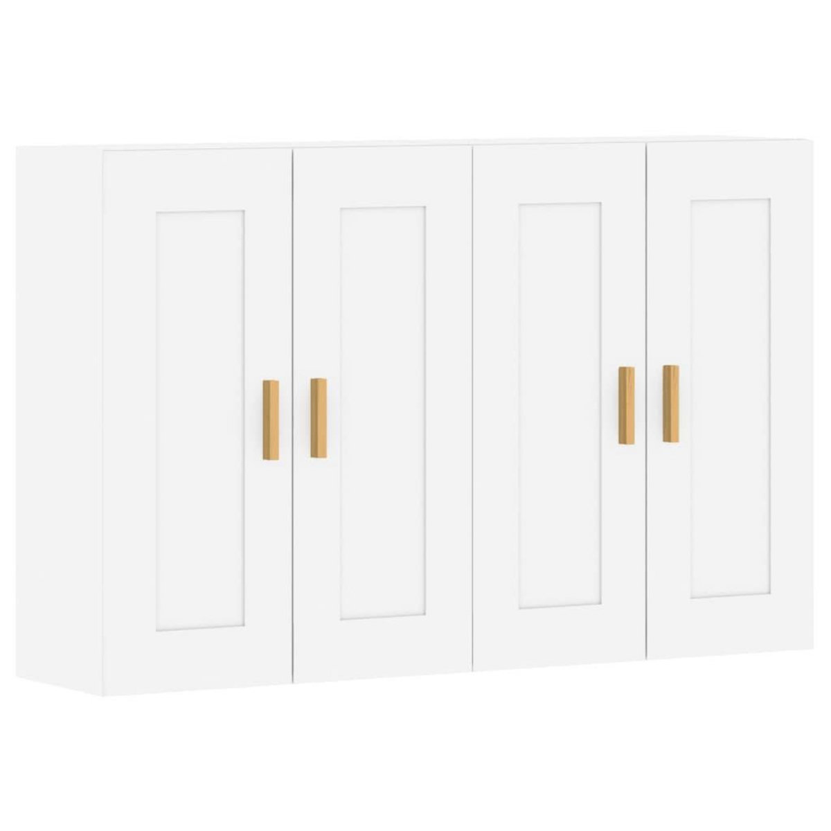 VIDAXL Armoires murales 2 pcs blanc bois d'ingenierie