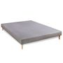 Voir la diapositive 4 : SEPTNUITS PACK matelas + sommier gris Memo Plus Mémoire de forme 3 zones + 2 oreillers + couette
