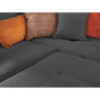 Voir la diapositive 4 : LISA DESIGN Rune - canapé panoramique d'angle gauche - 7 places - avec pouf d'appoint - en tissu bouclette