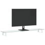 Voir la diapositive 3 : VIDAXL Support de moniteur blanc 100x20x8 cm verre trempé et métal