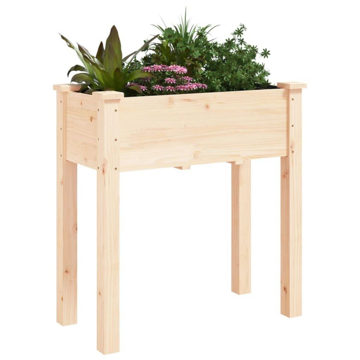 VIDAXL Jardiniere avec doublure 71x37x76 cm bois massif de sapin