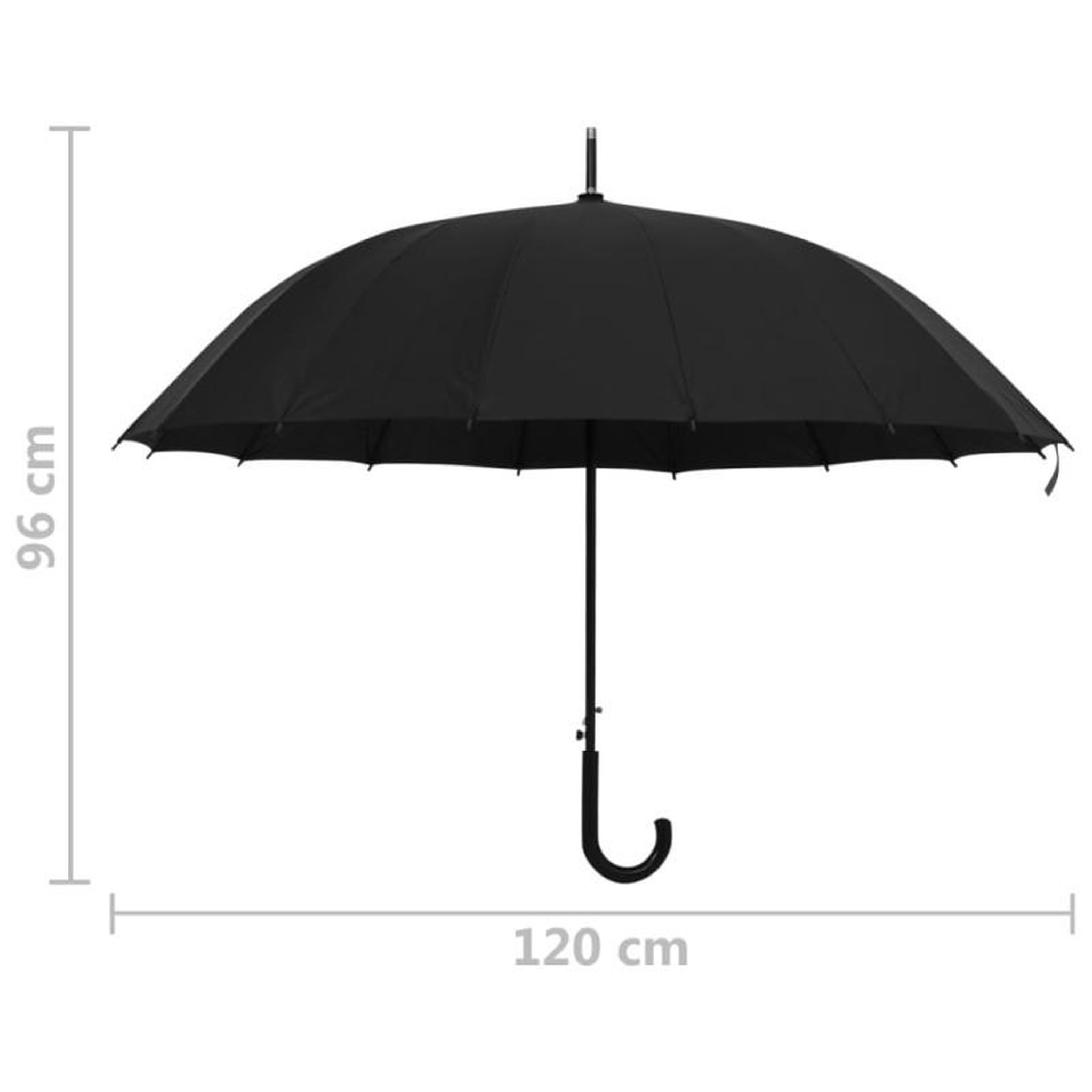Voir la diapositive 6 : VIDAXL Parapluie automatique Noir 120 cm