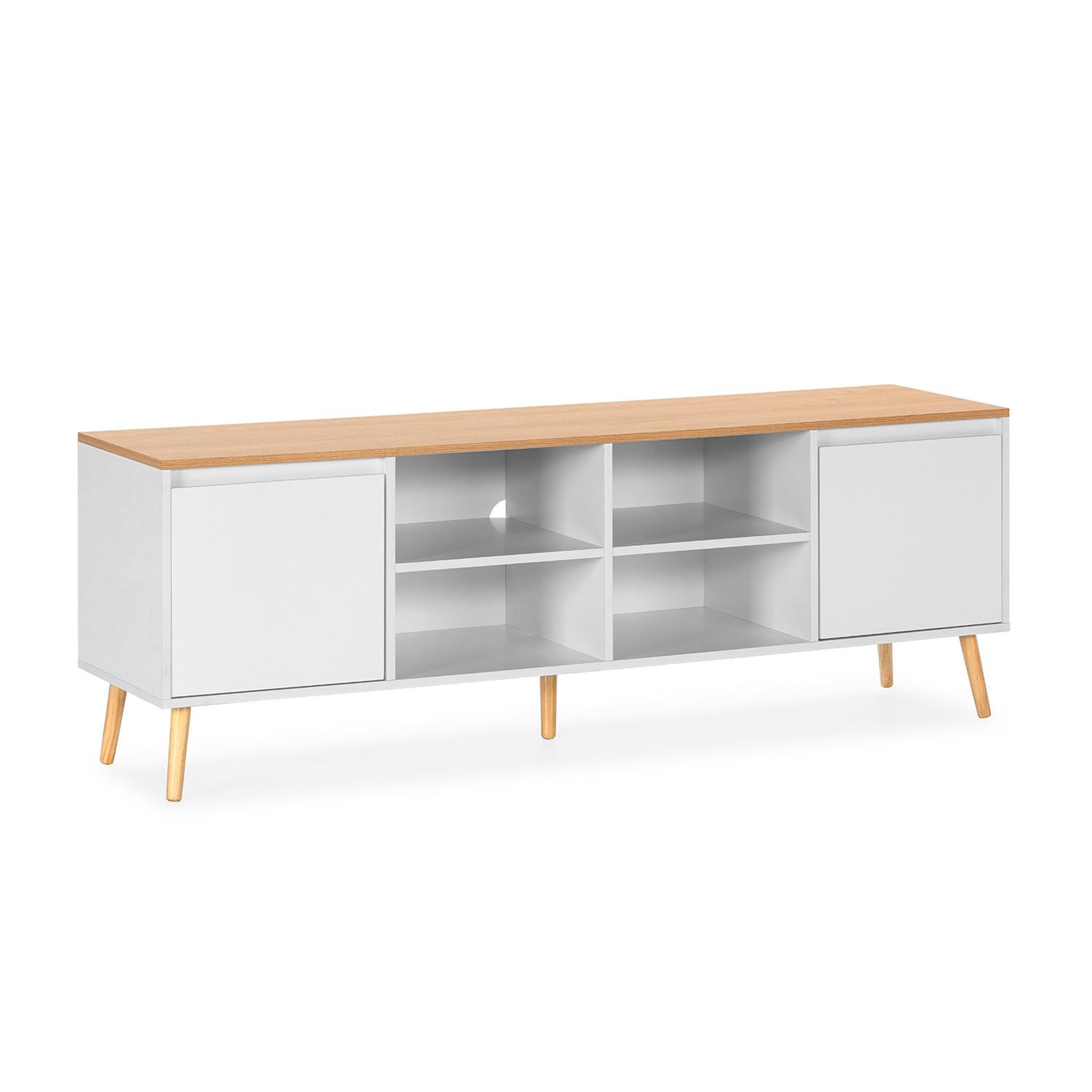 VS VENTA-STOCK Meuble Tv Desi 2 portes couleur Blanc
