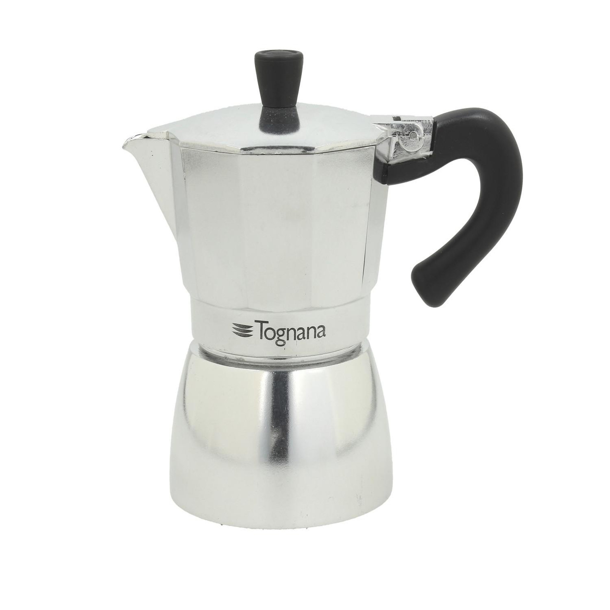 tognana Tognana Porcellane V4430131ALL machine à café manuelle Cafetière à moka Noir, Argent