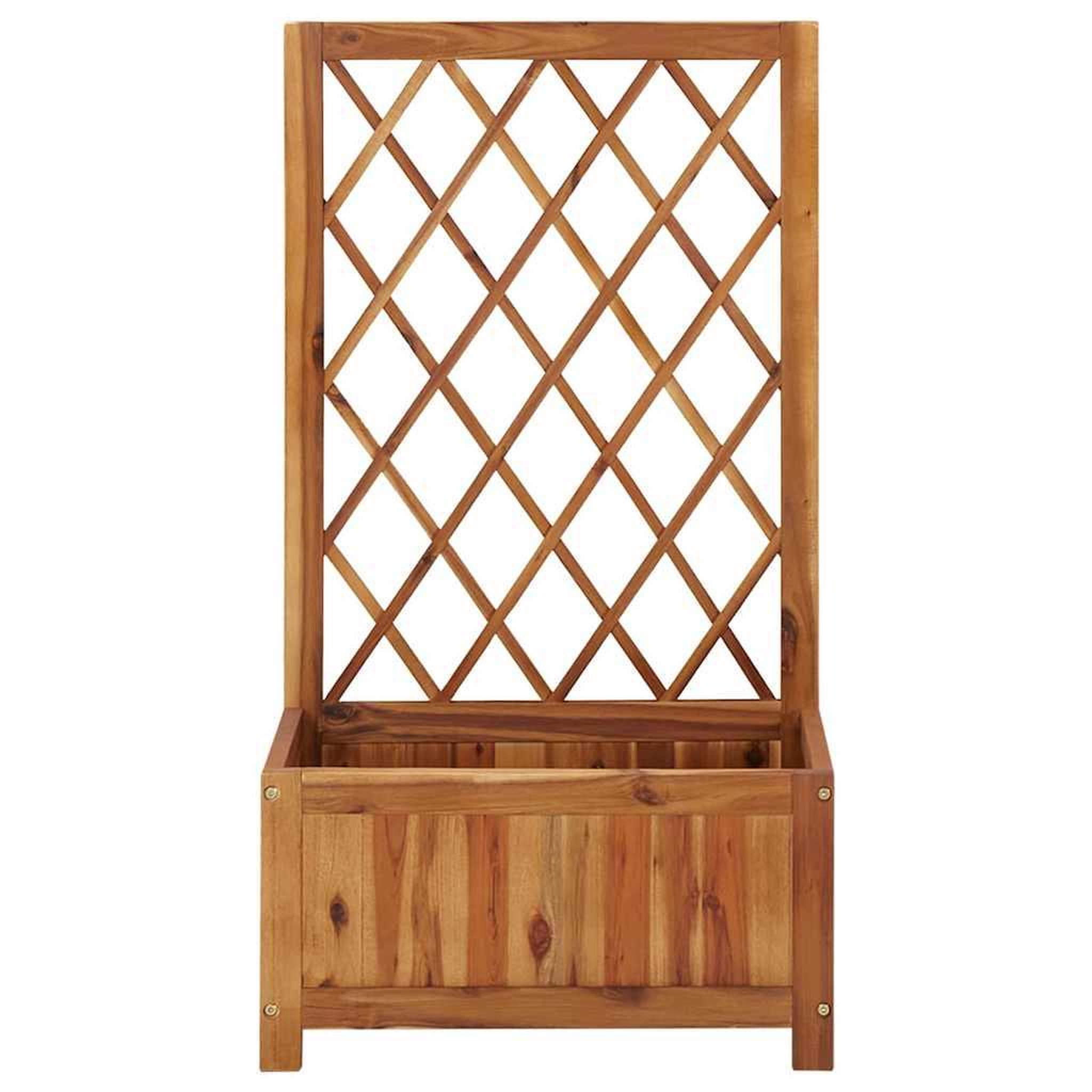 Voir la diapositive 4 : VIDAXL Lit sureleve de jardin avec treillis bois massif d'acacia