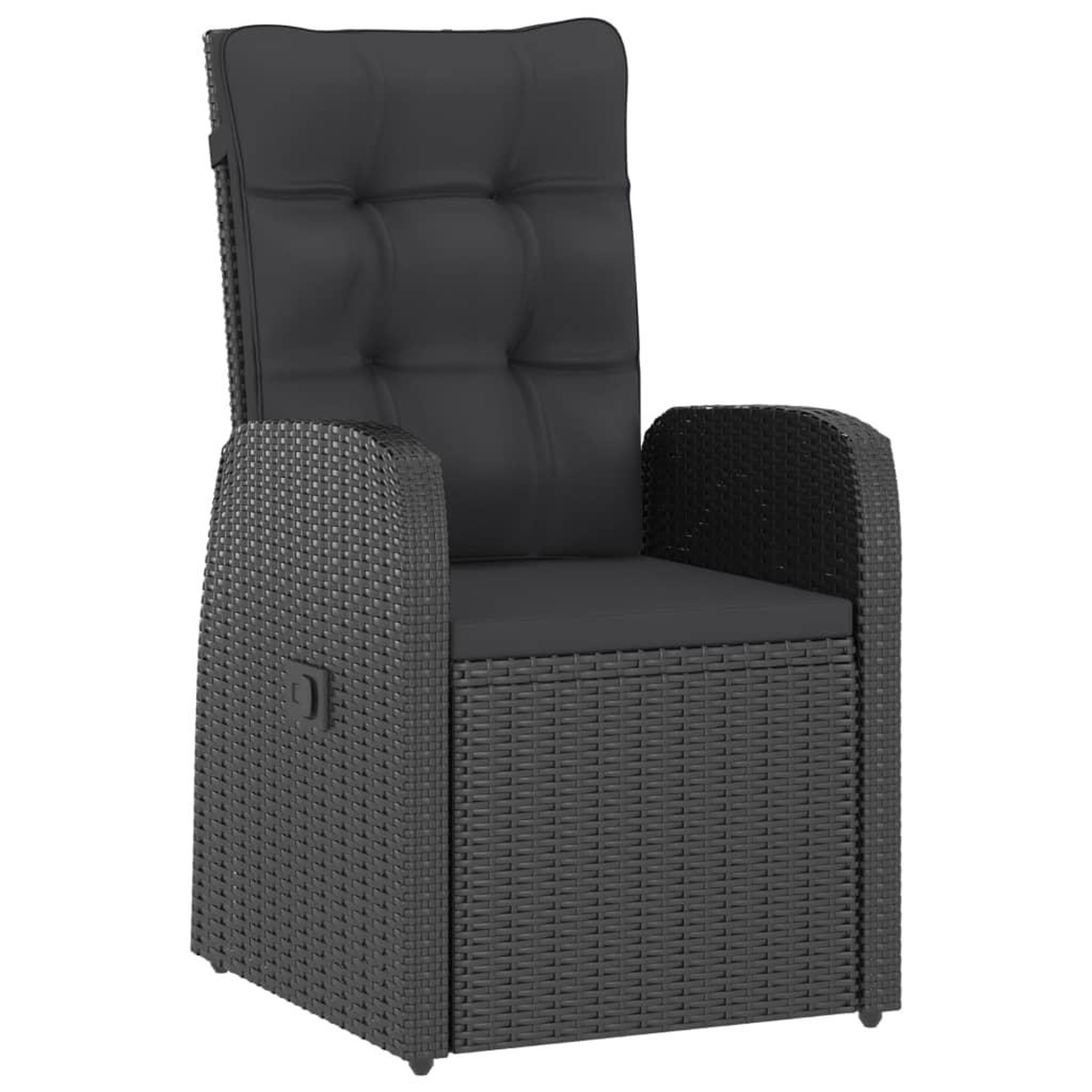 Voir la diapositive 4 : VIDAXL Ensemble a manger d'exterieur 9pcs coussins resine tressee noir