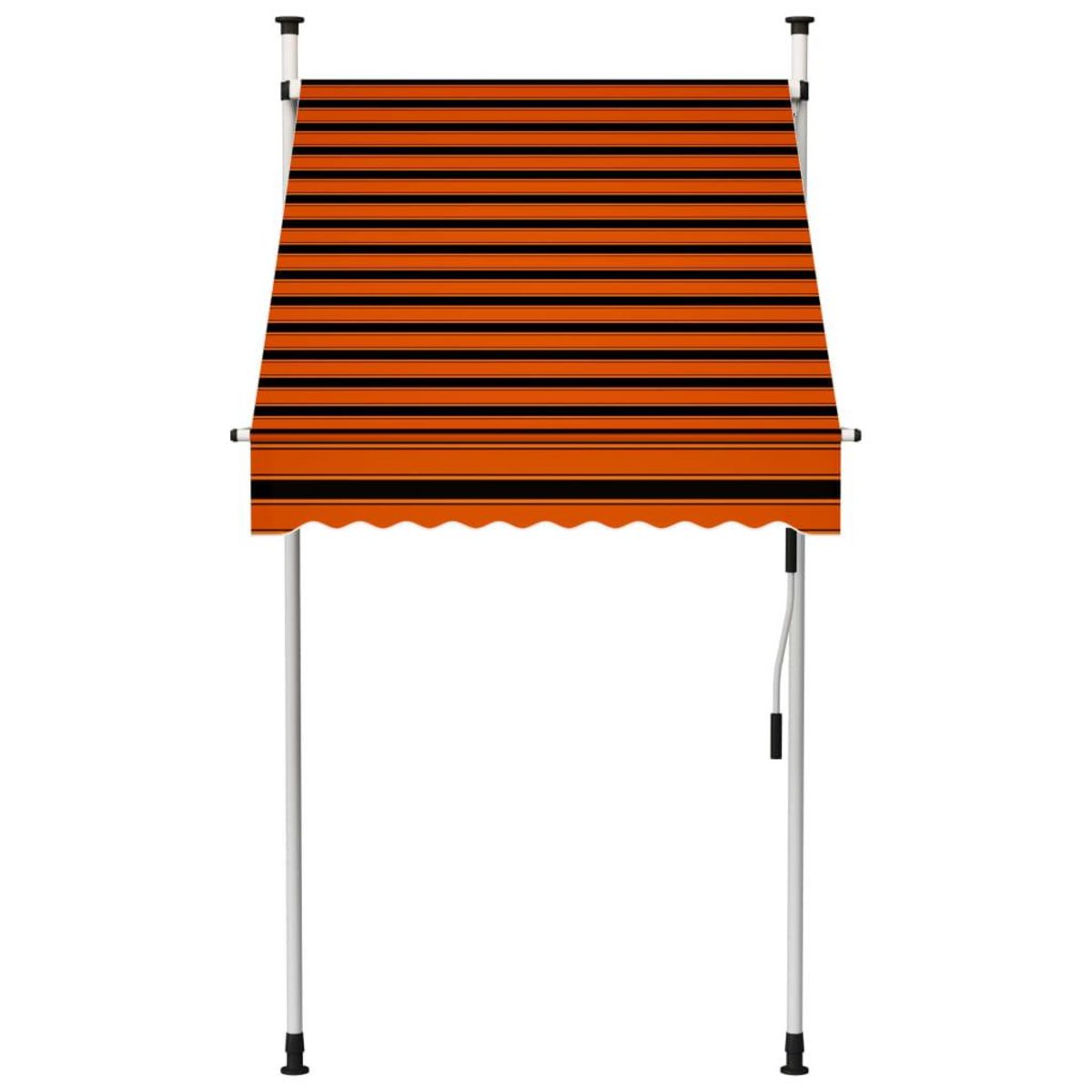VIDAXL Auvent manuel retractable 100 cm Orange et marron