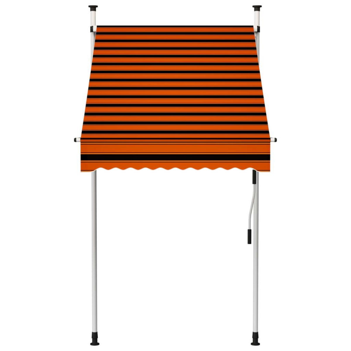 VIDAXL Auvent manuel retractable 100 cm Orange et marron