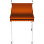 Voir la diapositive 2 : VIDAXL Auvent manuel retractable 100 cm Orange et marron