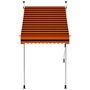 Voir la diapositive 2 : VIDAXL Auvent manuel retractable 100 cm Orange et marron