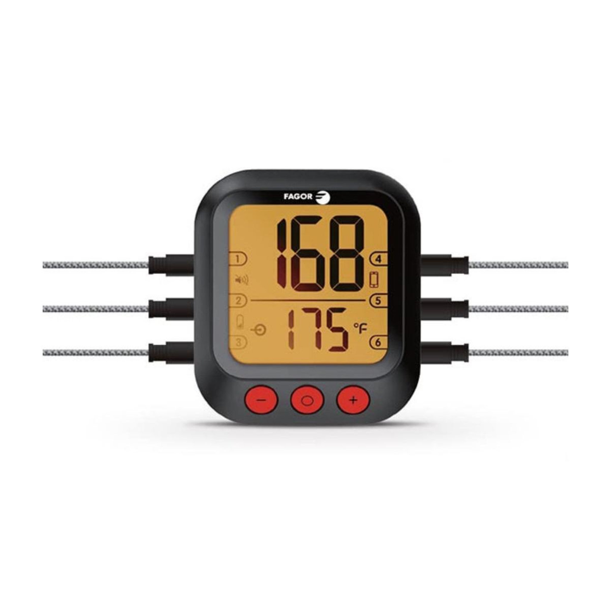 Voir la diapositive 2 : Fagor Thermomètre de cuisson connecté noir - fg1927