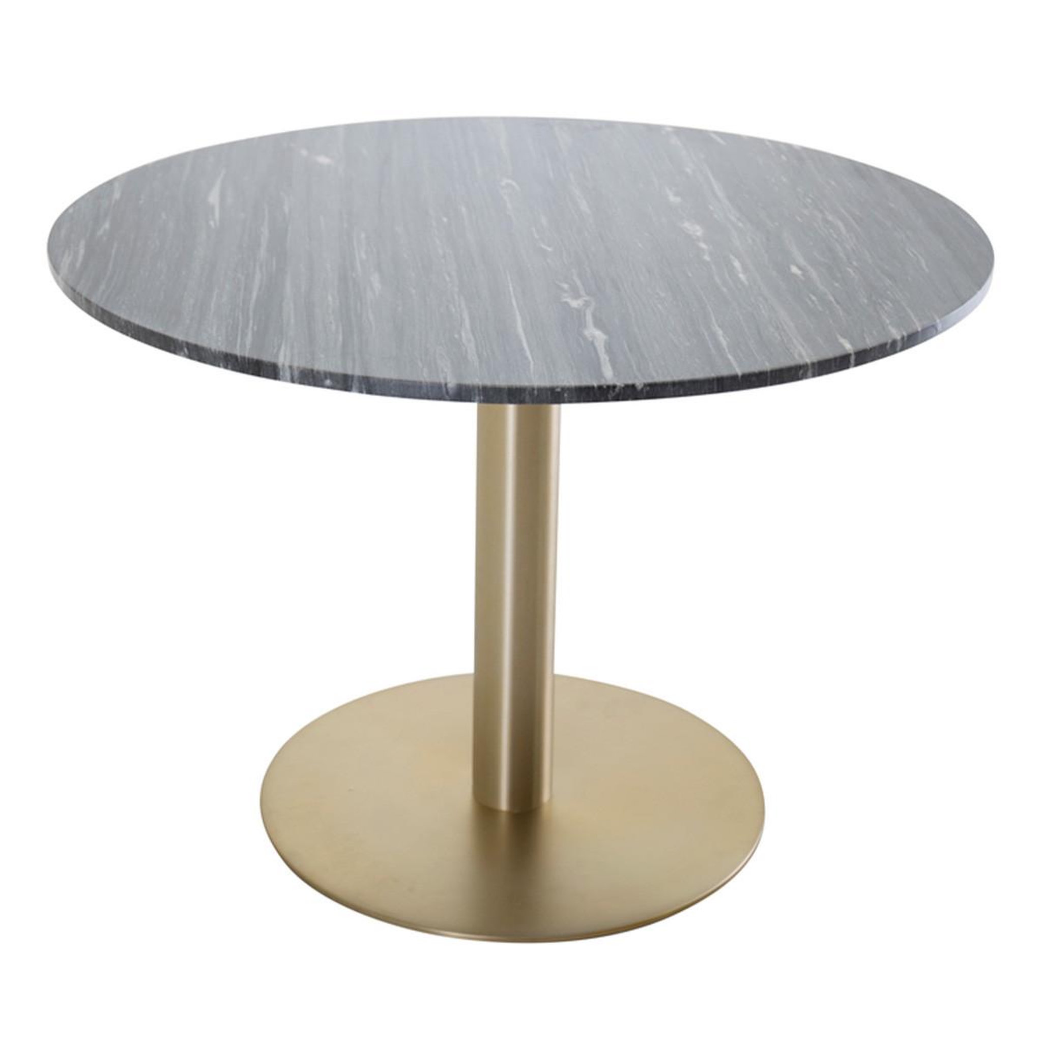 Paris Prix Table à manger en marbre  estelle  106cm gris foncé & or