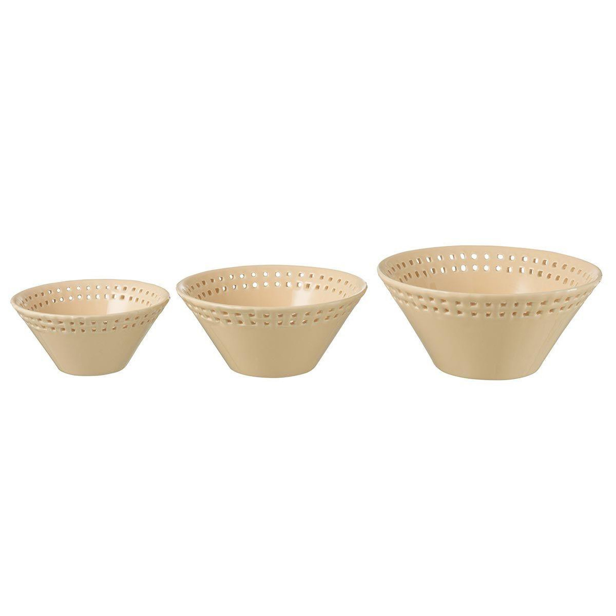Voir la diapositive 2 : J-LINE Lot de 3 coupelles en céramique  vercer  19cm pêche