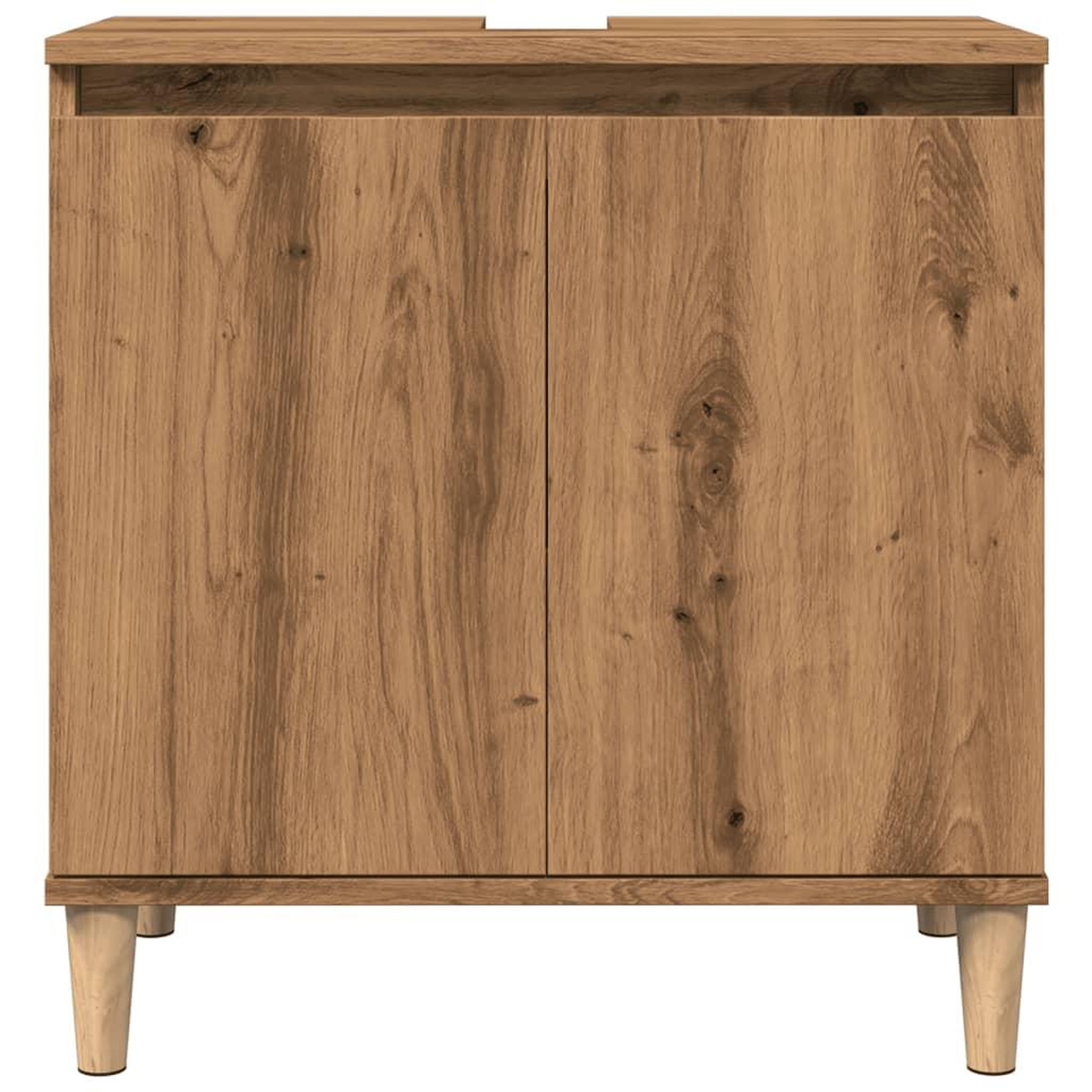 Voir la diapositive 4 : VIDAXL Armoire d'evier chene artisanal 58x33x60 cm bois d'ingenierie