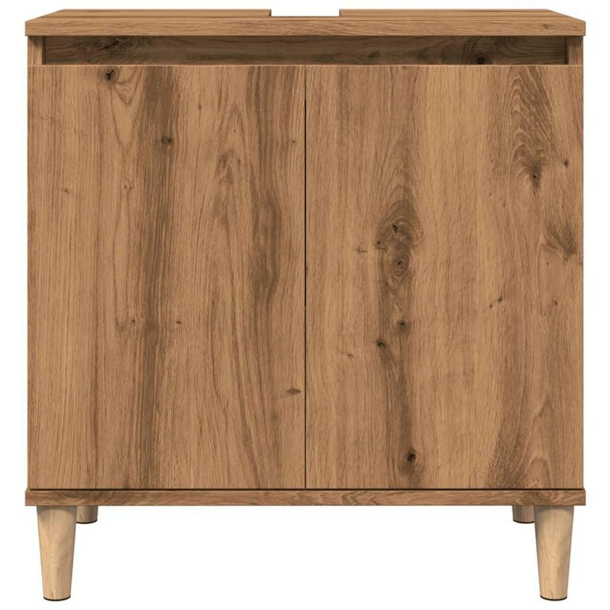 VIDAXL Armoire d'evier chene artisanal 58x33x60 cm bois d'ingenierie