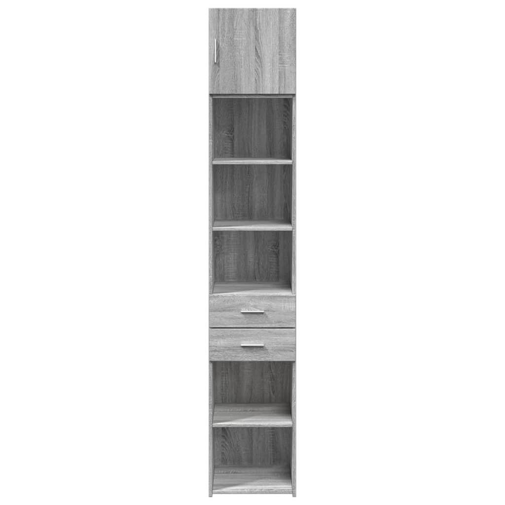 Voir la diapositive 4 : VIDAXL Armoire de rangement mince sonoma gris 40x42,5x225 cm