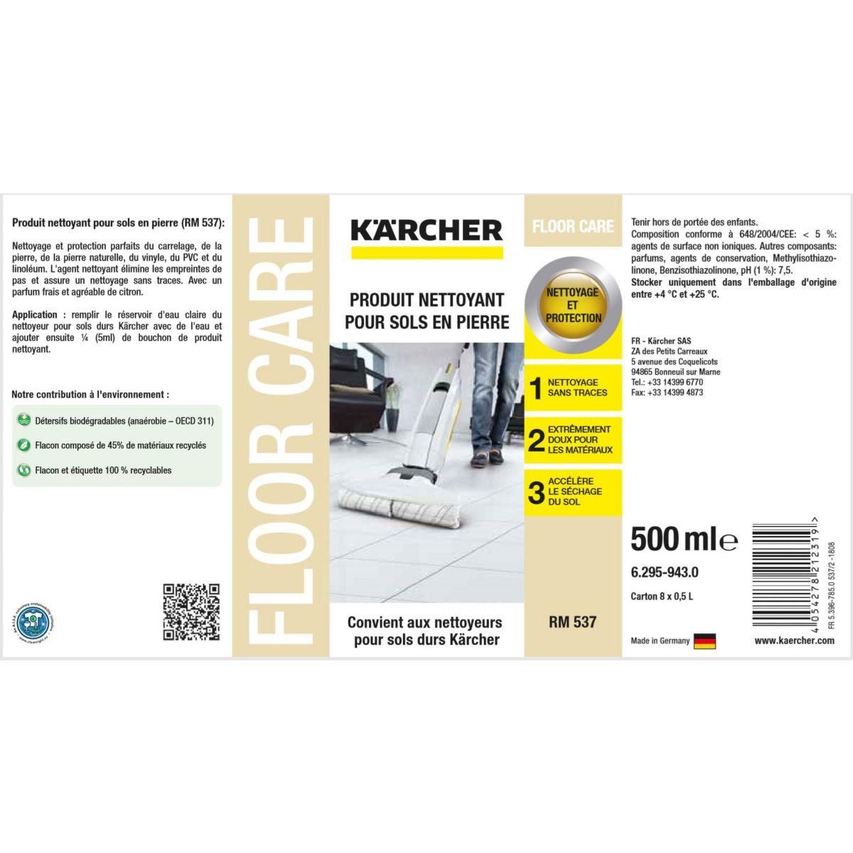 KARCHER Détergent Nettoyant sols en pierre