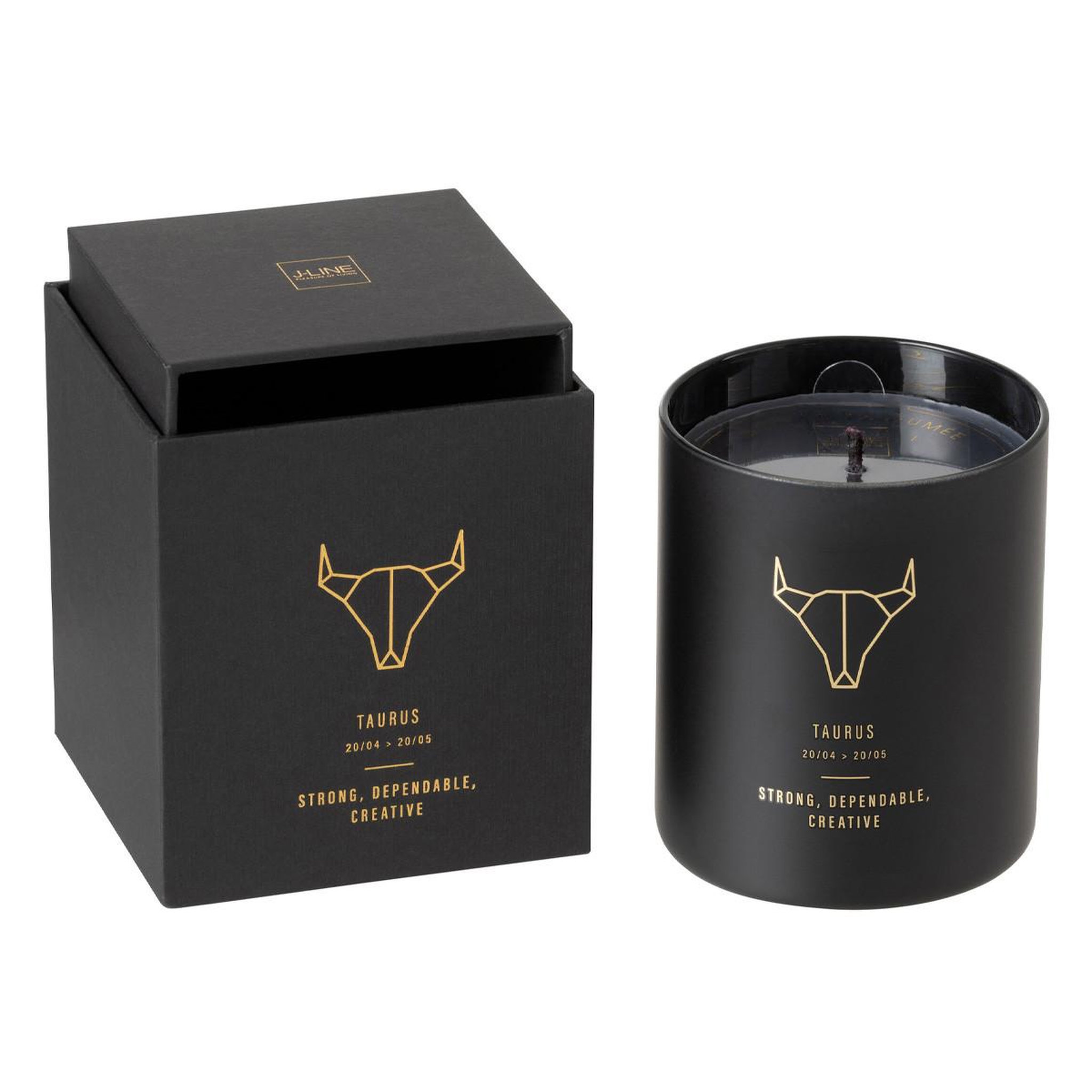 Voir la diapositive 1 : J-LINE Bougie parfumée  taureau  10cm rainbow reef